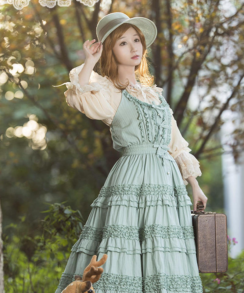 Boguta Lolita クラシック ロリィタ ジャンパースカート ドレス ワンピース L