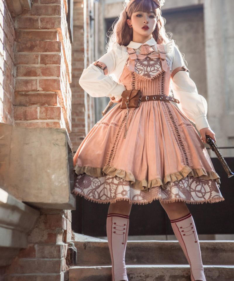 Miaoplus 鉄皮人 スチームパンク風 ロリィタ Jsk フルセット Lo440