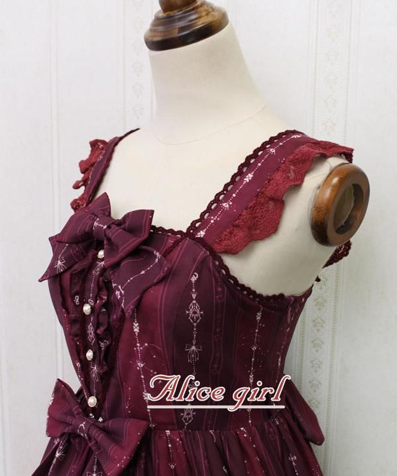 Alice Girl オリジナル ロリィタ 天使十字架 レースリボン Jsk ワンピース M
