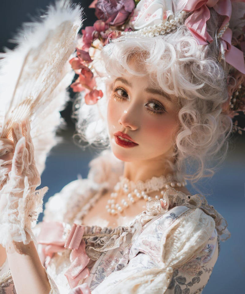 Miss Point エリザベス ロリィタ ドレス ピンク 薔薇花柄ワンピース Full Se