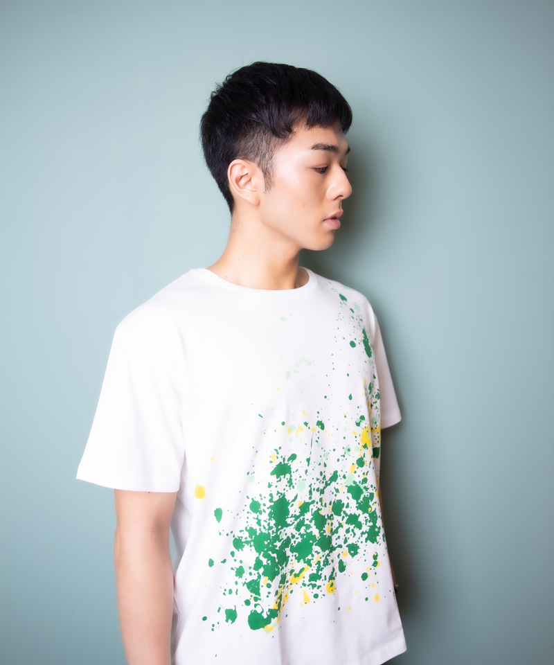 Canvas Tee Shirt Shirai Wht Midori Mirthful