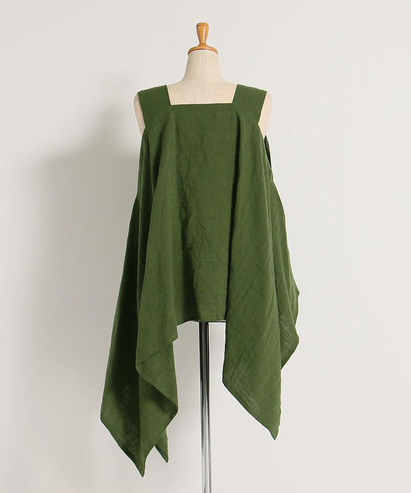 サマーセール35%オフ 東炊きリネン*Aラインジレhandmade