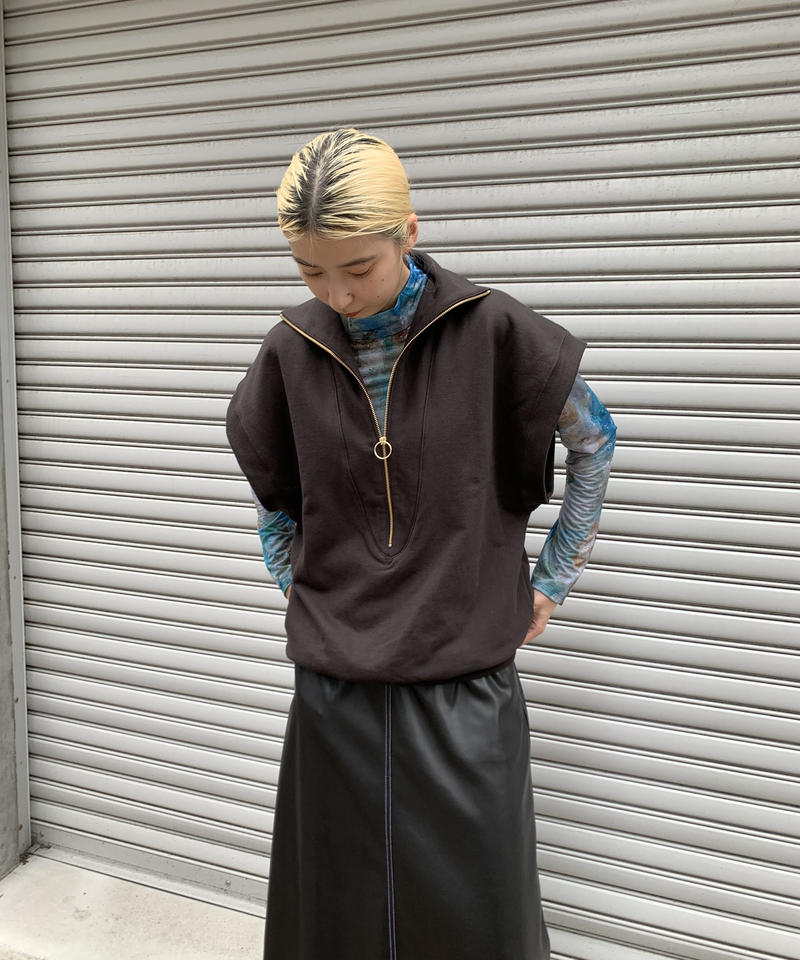 FUMIE TANAKA プリントスウェットベスト FUMIE TANAKA プリントスウェットベスト