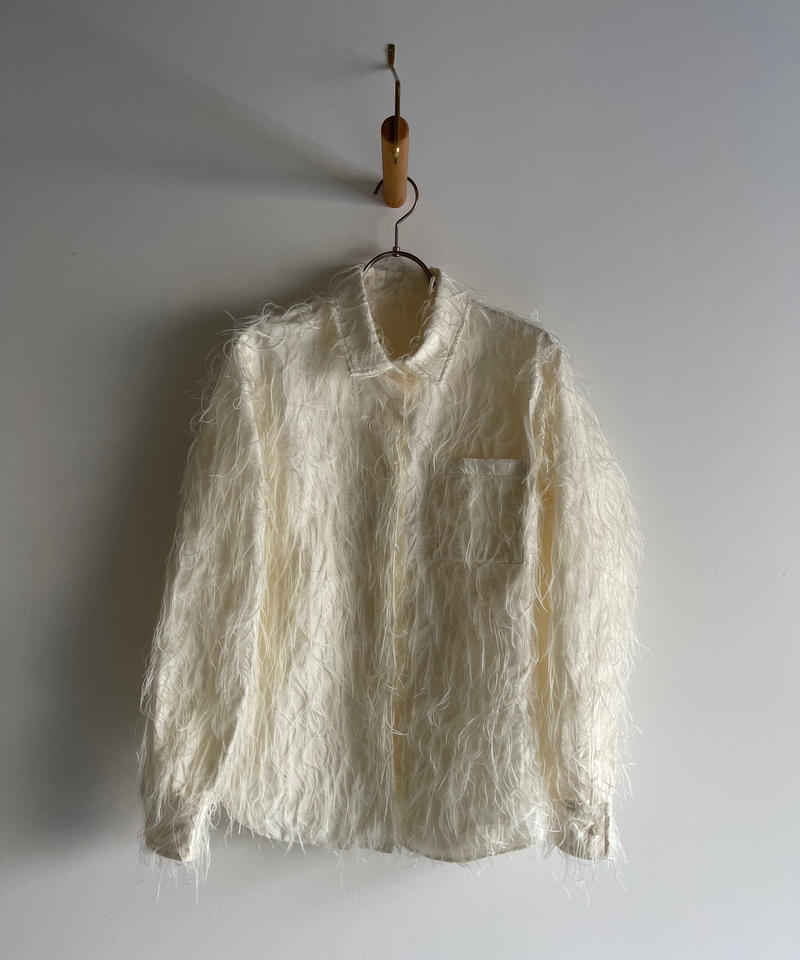 のあるアイ STUDIOUS - FUMIE = TANAKA 22ss feather arm boleroの通販 人気スポー新作 bolero arm feather TANAKA FUMIE 22ss カーディガン/ボレロ