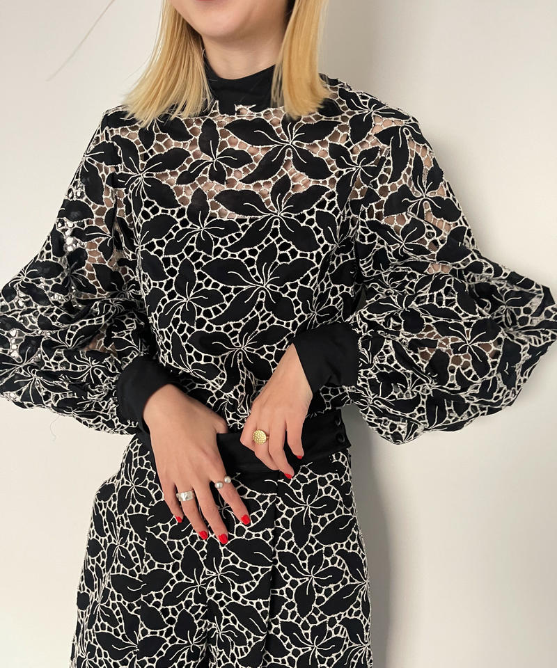 Lace Arm Gather P O シャツ | filmekimi.iksv.org