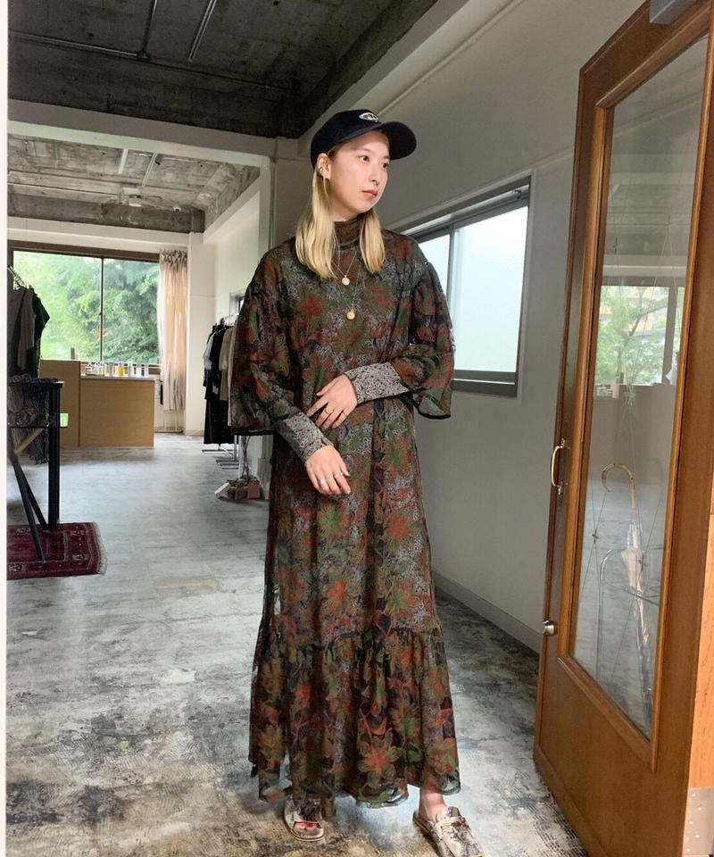 男性に人気! FUMIE TANAKA チュールワンピース 美品 ロングワンピース