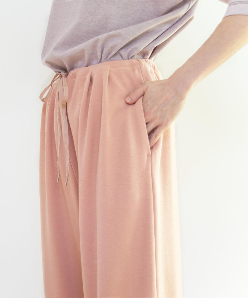 草木染めbotadegi ソフトスムースワイドパンツ タマネギピンク Kiso Na