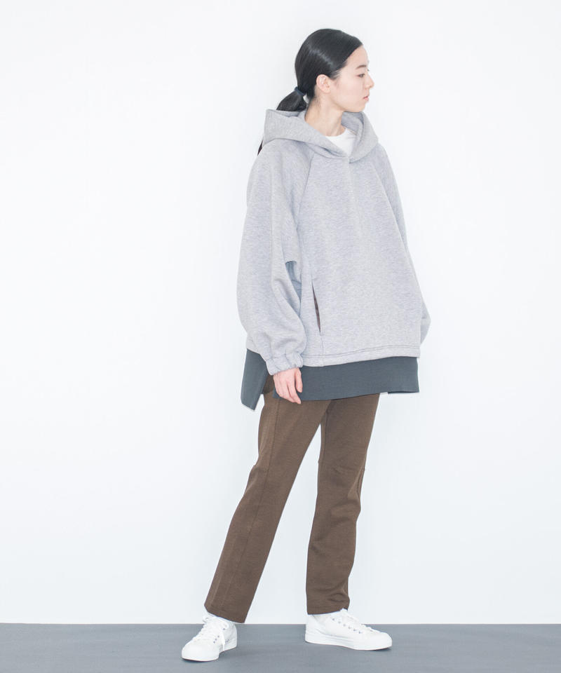 洗える 360度ストレッチ素材 草木染め スタイルが良く見えるマジックストレッチパンツ ログ