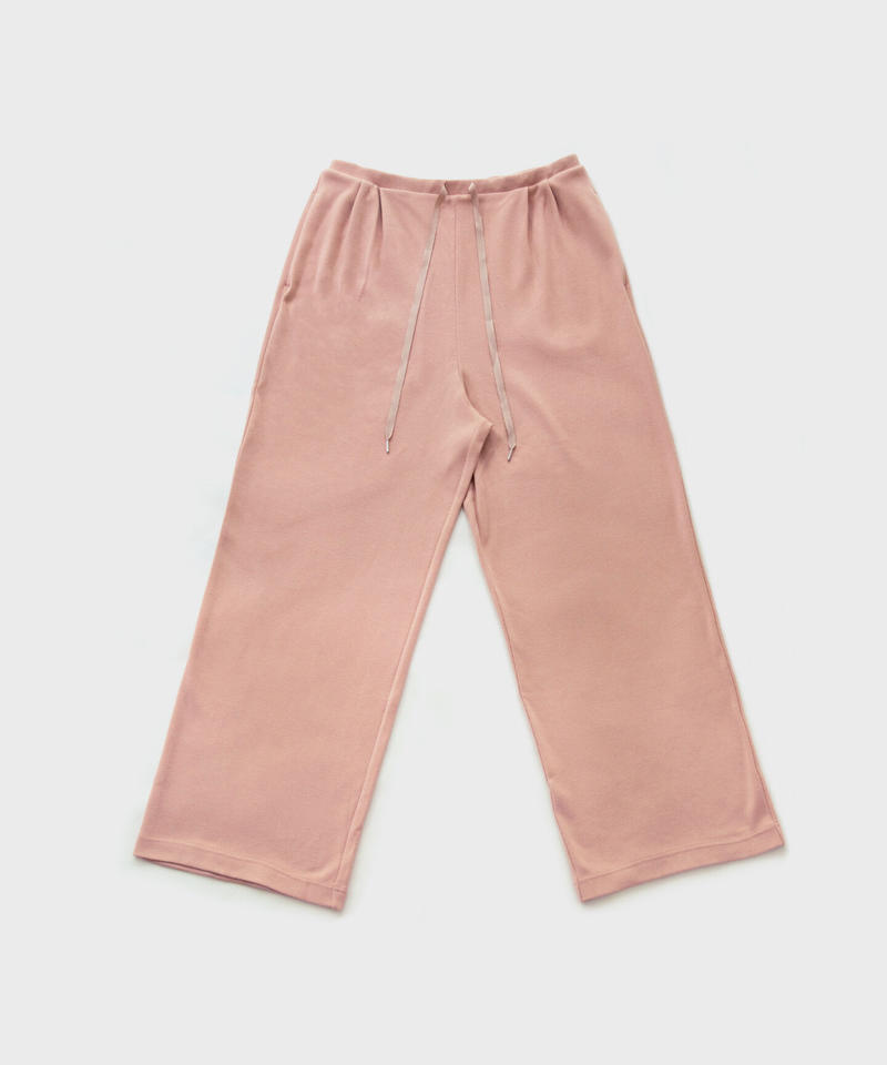 草木染めbotadegi ソフトスムースワイドパンツ タマネギピンク Kiso Na