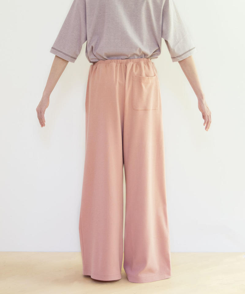 草木染めbotadegi ソフトスムースワイドパンツ タマネギピンク Kiso Na