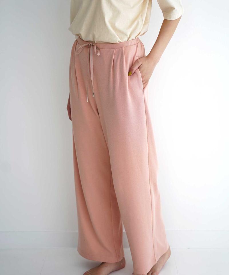 草木染めbotadegi ソフトスムースワイドパンツ タマネギピンク Kiso Na