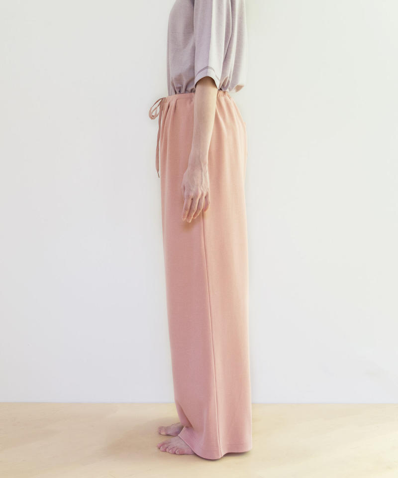 草木染めbotadegi ソフトスムースワイドパンツ タマネギピンク Kiso Na