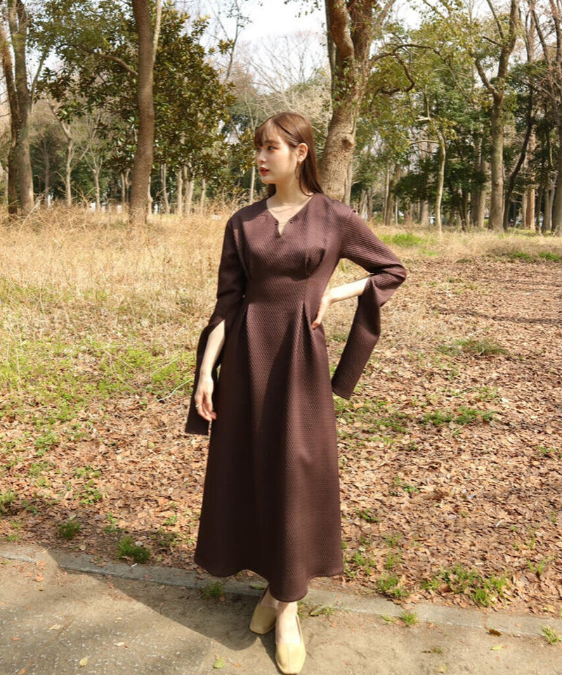 【完全新品タグ付き】Acka dress one-piece acka オケージョンワンピースsheer over one-piece