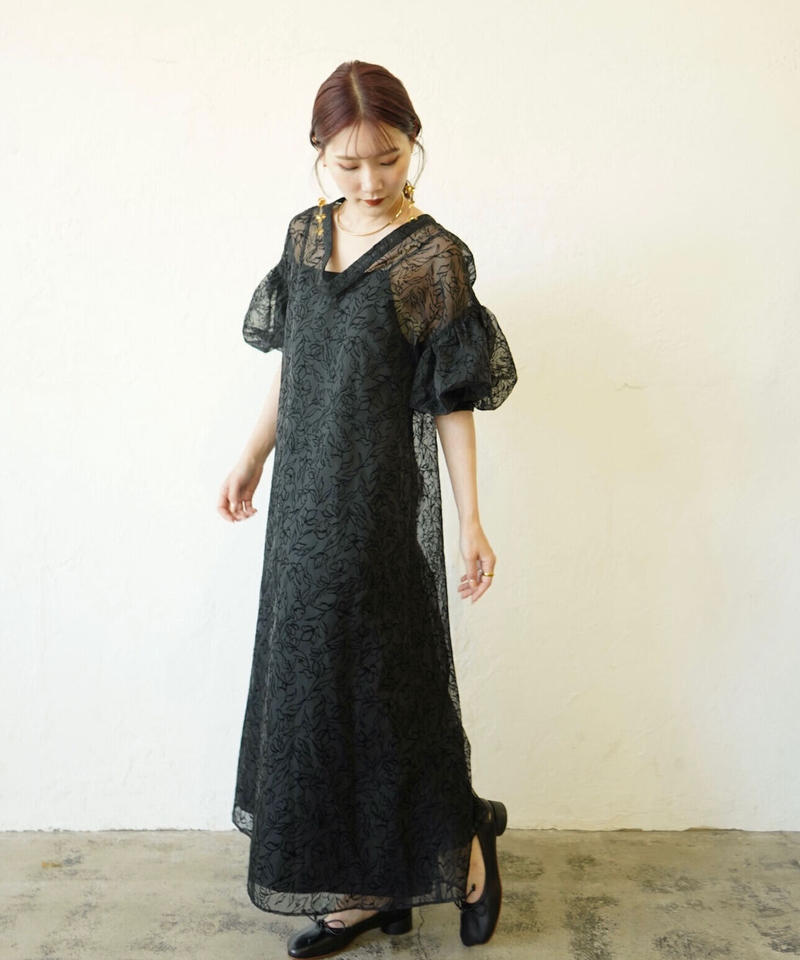【Acka】Sheer over one-piece sheer over one-piece – Acka online store
