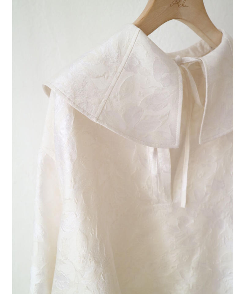 jacquard flare blouse | Acka