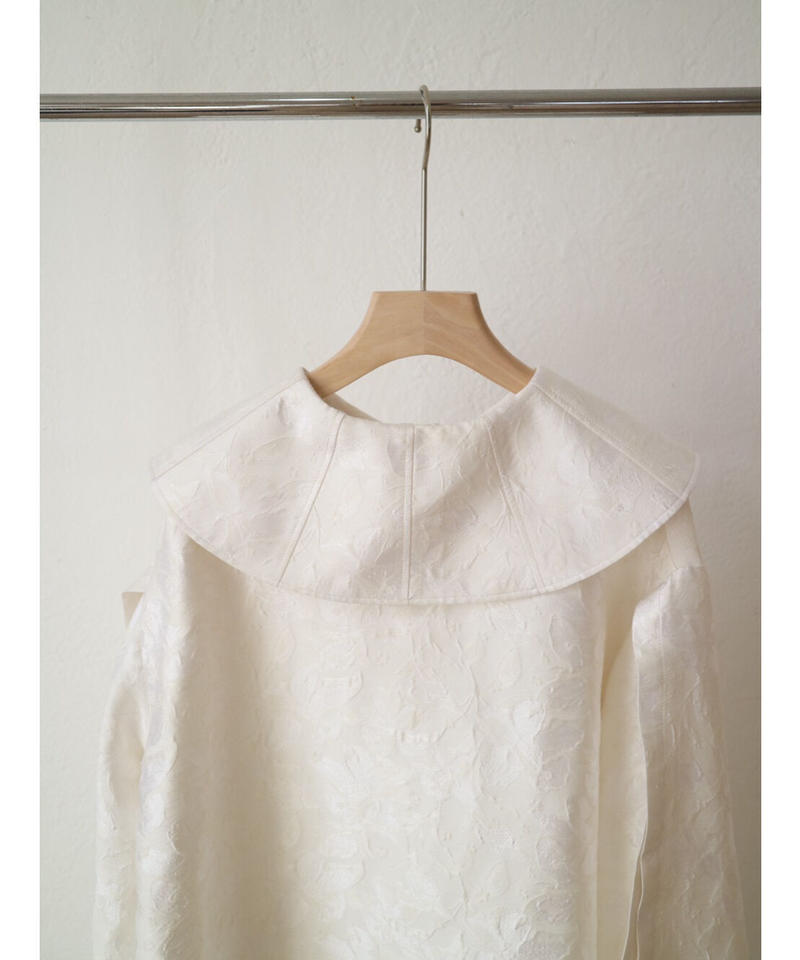 jacquard flare blouse | Acka