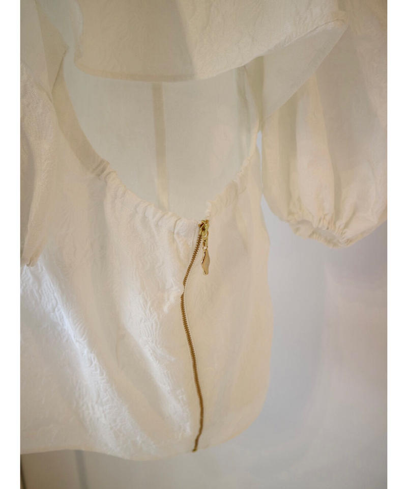jacquard puff blouse | Acka