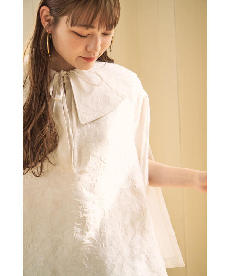 jacquard flare blouse | Acka