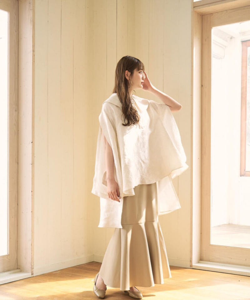jacquard flare blouse | Acka