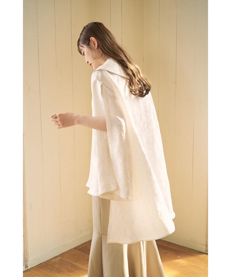 jacquard flare blouse | Acka
