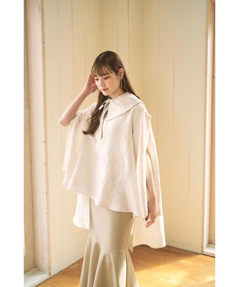 jacquard flare blouse | Acka