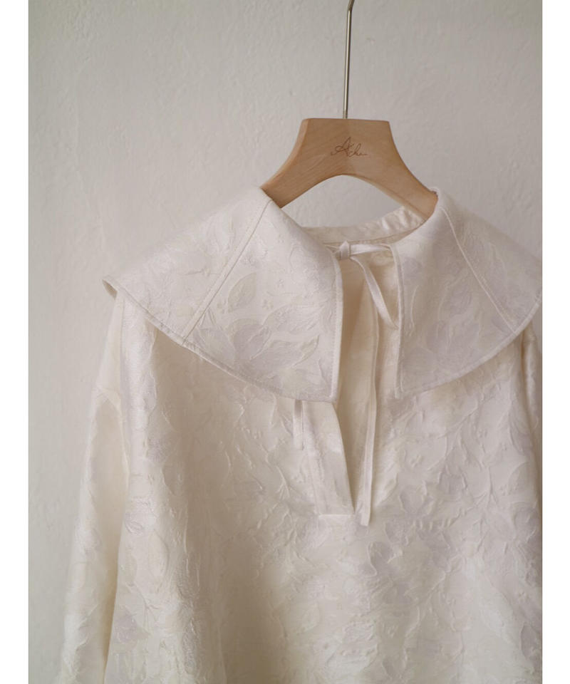 jacquard flare blouse | Acka