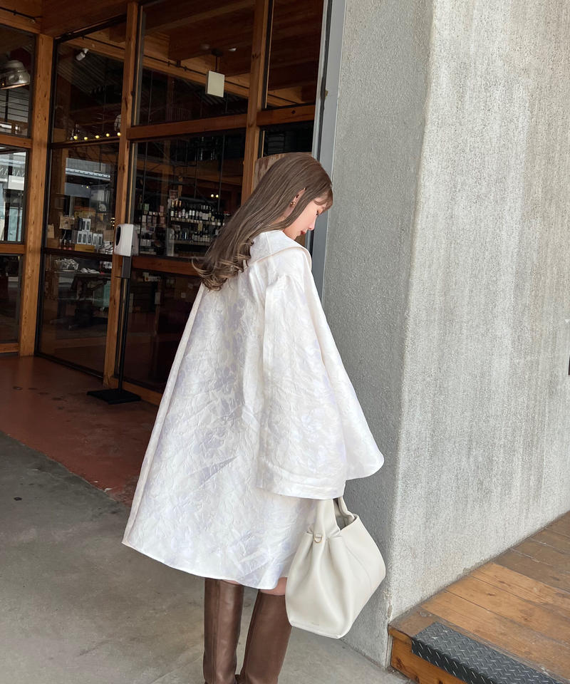 jacquard flare blouse | Acka
