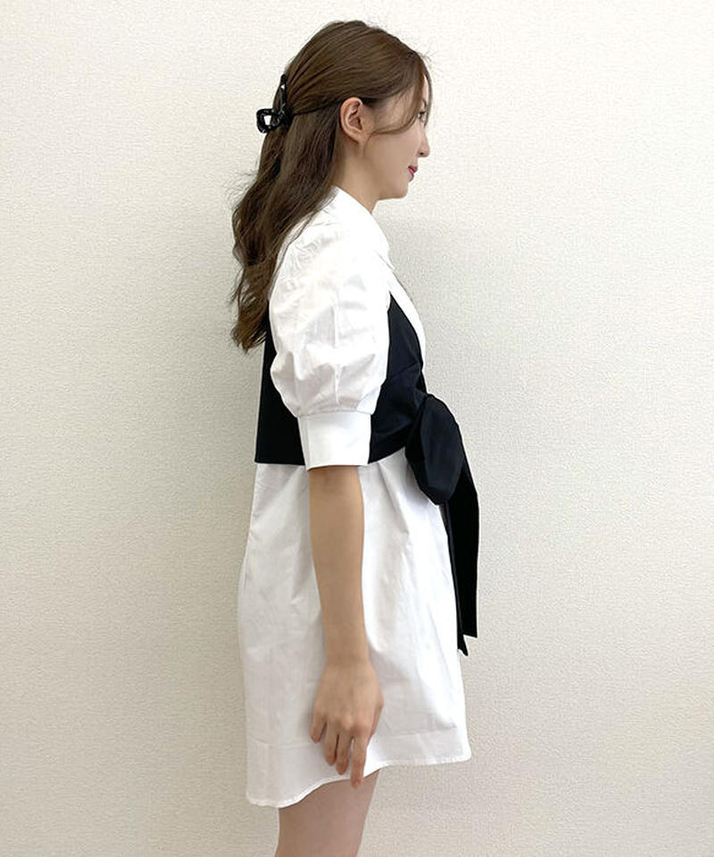 リボンビスチェワンピース 韓国ファッション 高速ターミナル