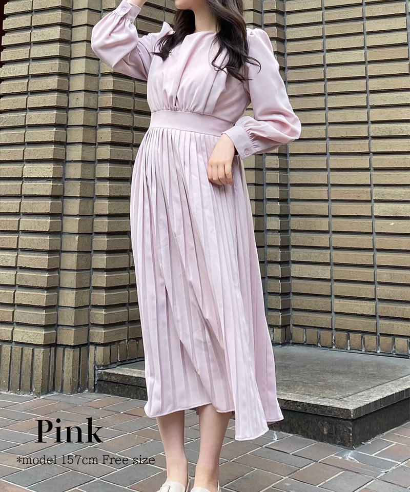 Web限定 ウエストリボンワンピース 韓国ファッション 高速ターミナル