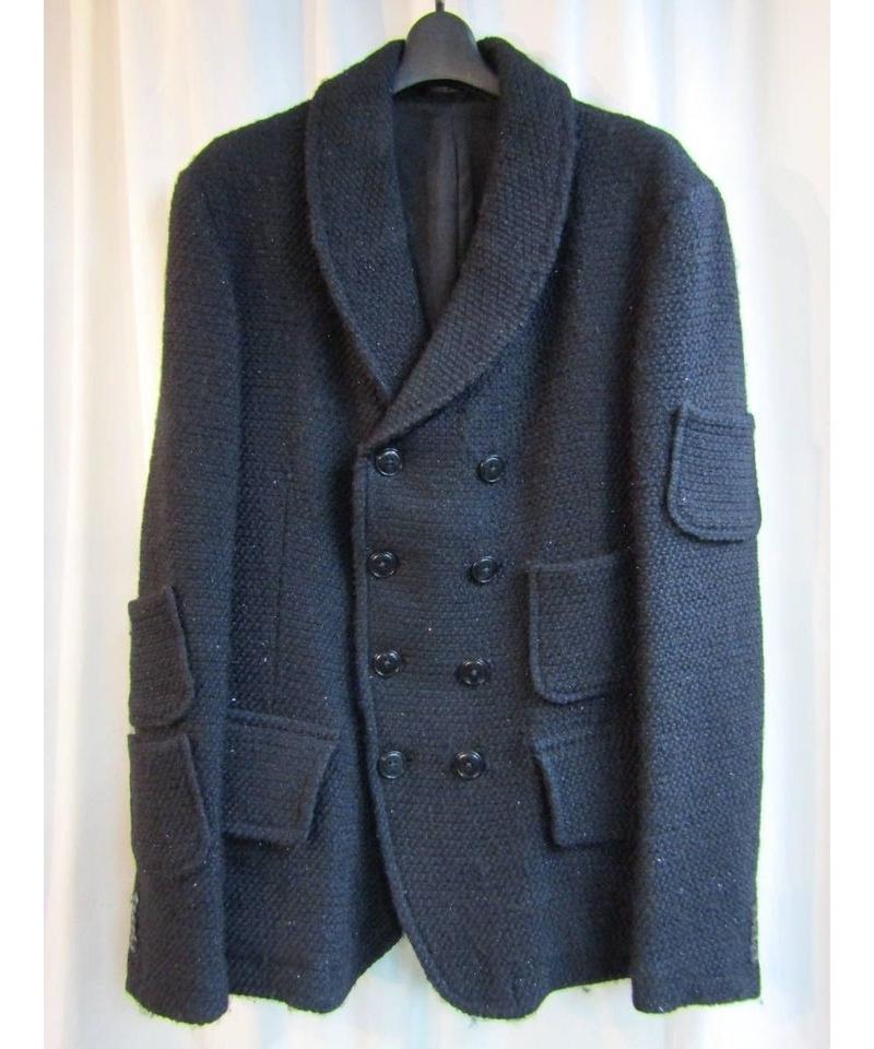 13aw yohji yamamoto pour homme ラメ ダブルジャケット HQ-J...