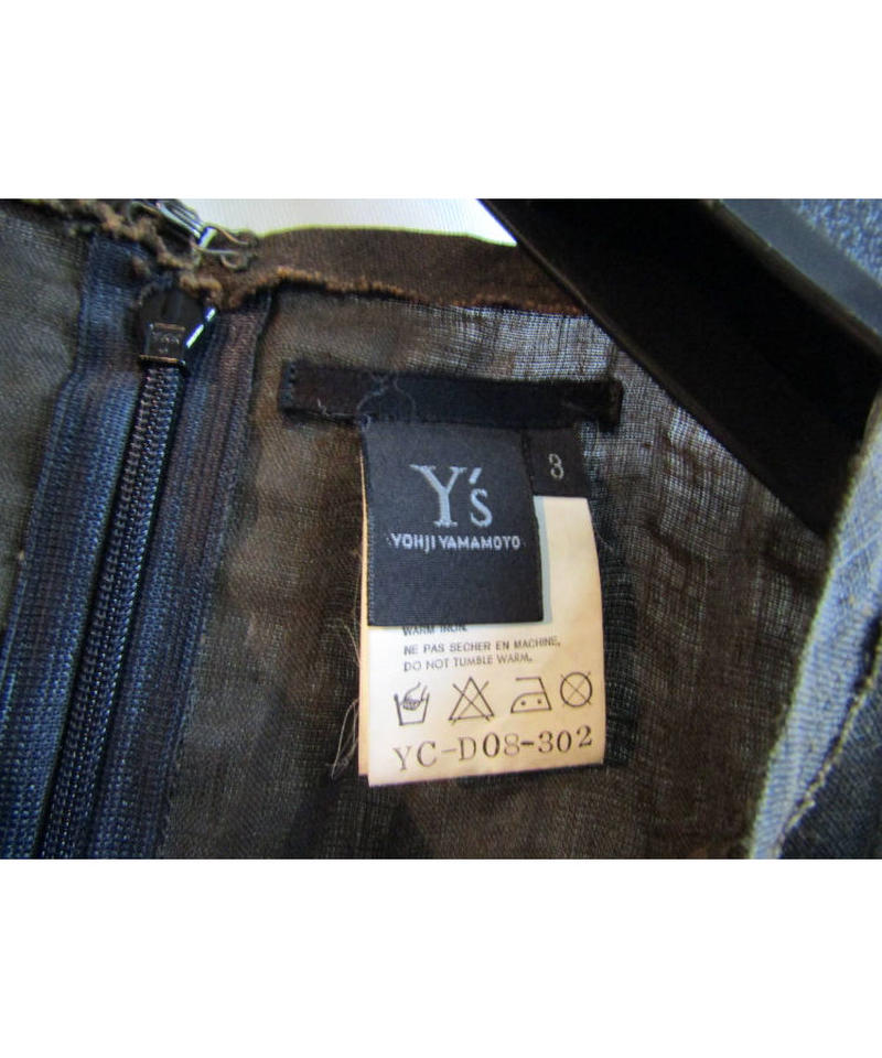 Y S Yohji Yamamoto リネン Aラインロングワンピース Yc D08 302