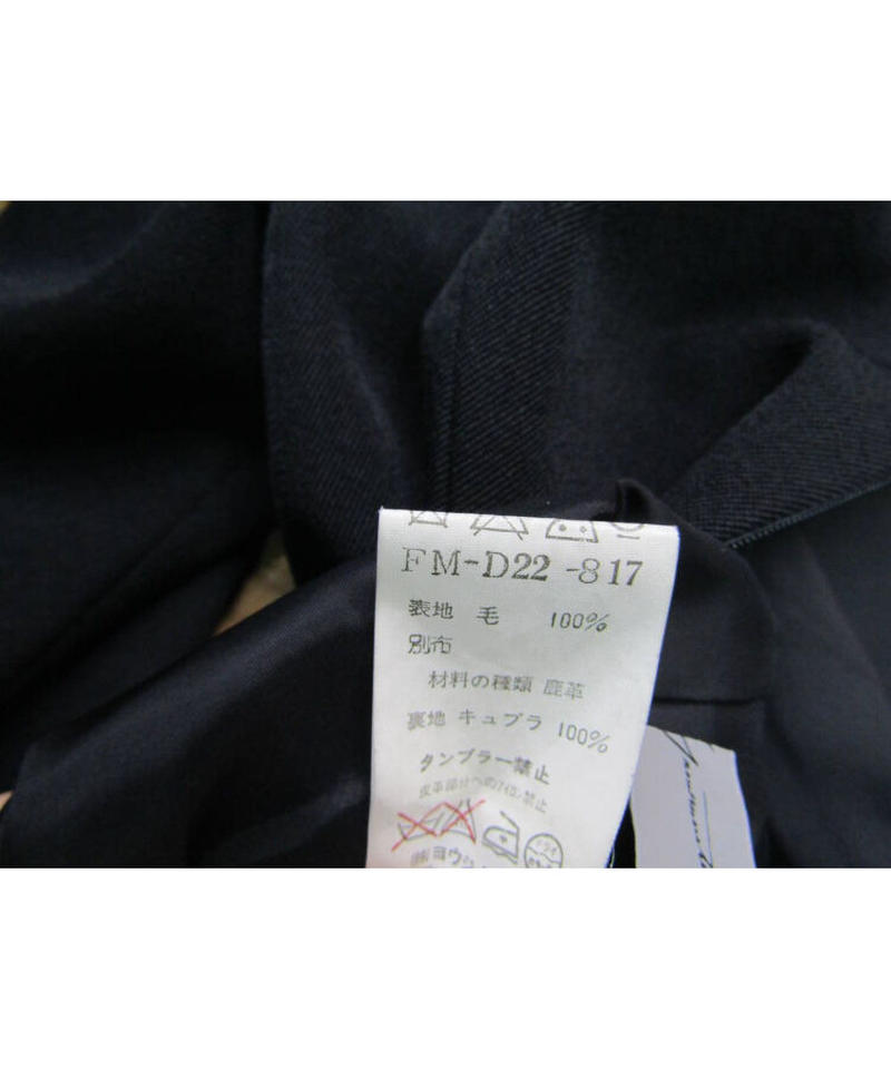 02aw Yohji Yamamoto Femme レザー切り替タイトワンピース Fm D22