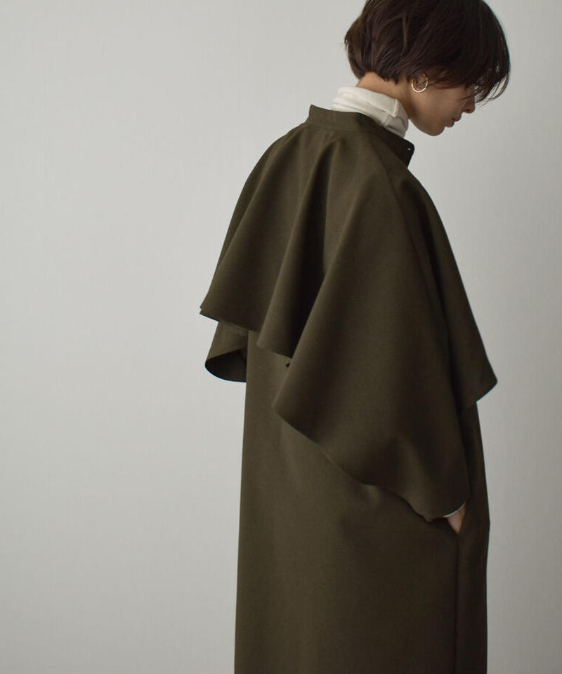 Onepiece 日本製 ケープワンピース カーキブラウン ネイビー L A