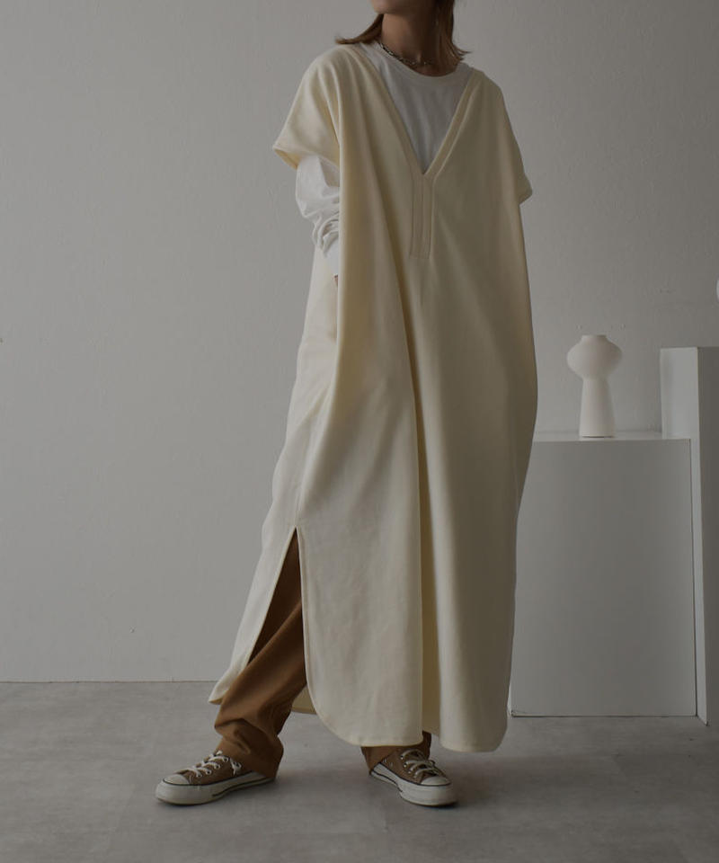 Onepiece 日本製 スウェット カフタン モカ エクリュ L A V I