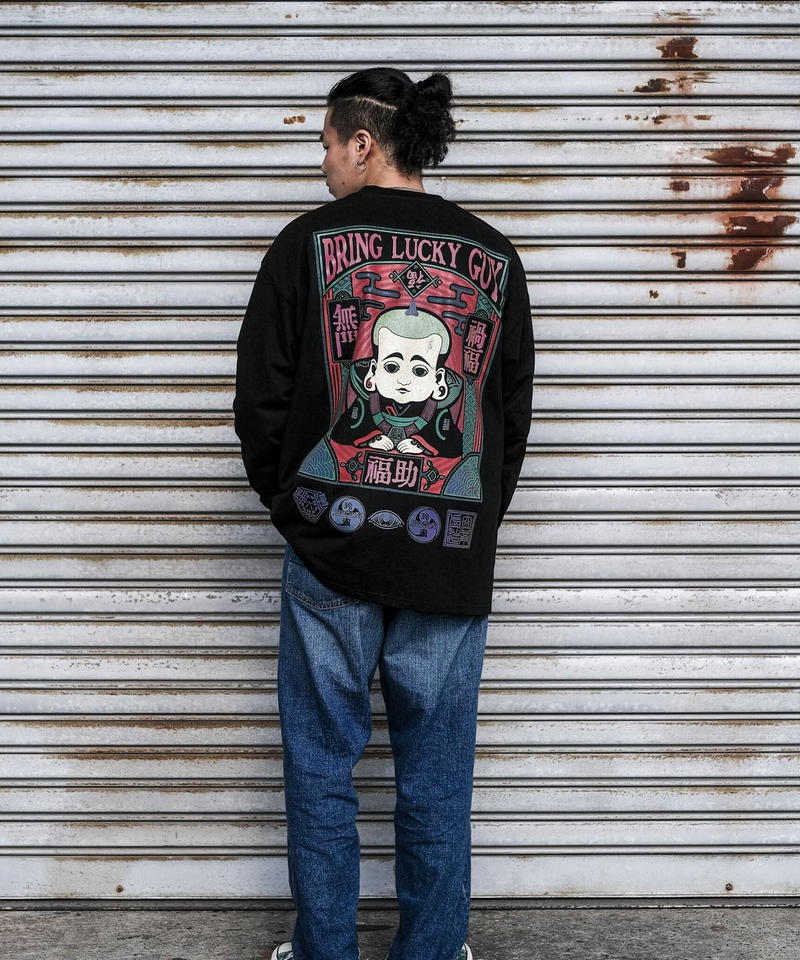 ブラック系 2xl 3l 春夏新作ロンt 福助 玲瓏 虚空坊主 Xxl Tシャツ カットソー 七分 長袖 メンズブラック系2xl 3l 10 800 Hafryat Com