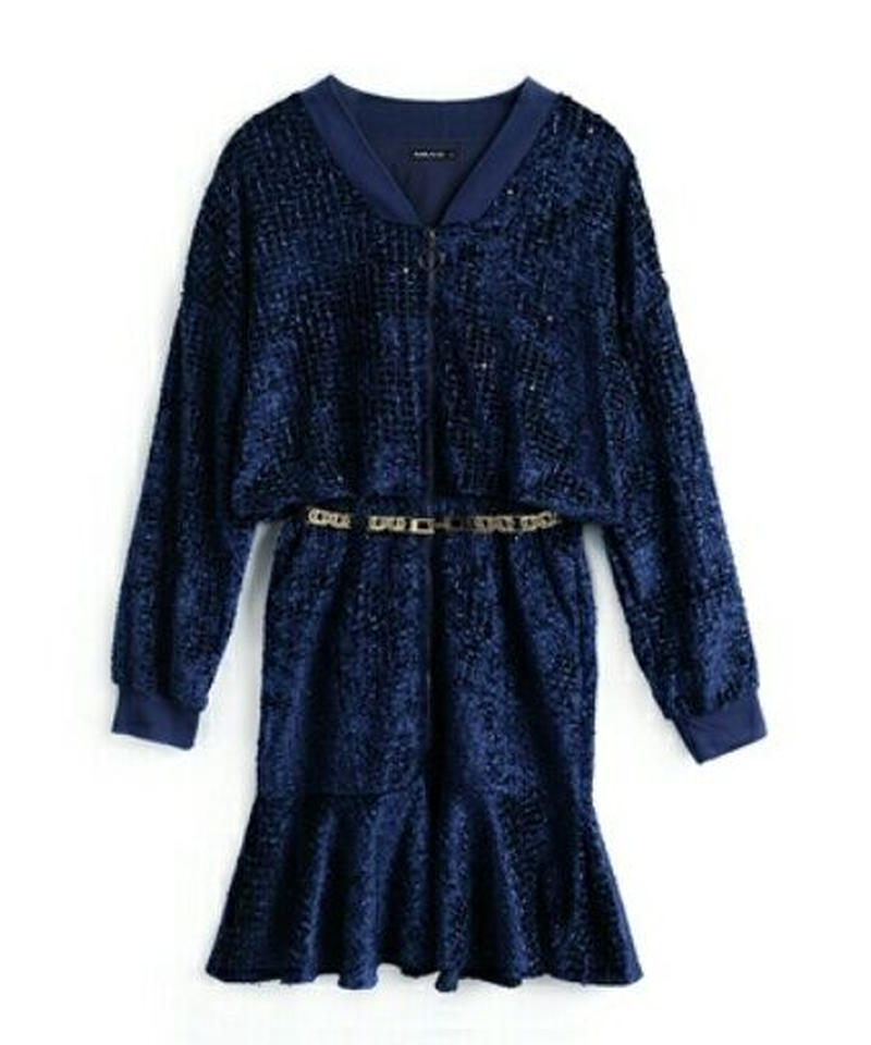 スパンコールスポーツミックスとロゴワンピース Fashionbomy