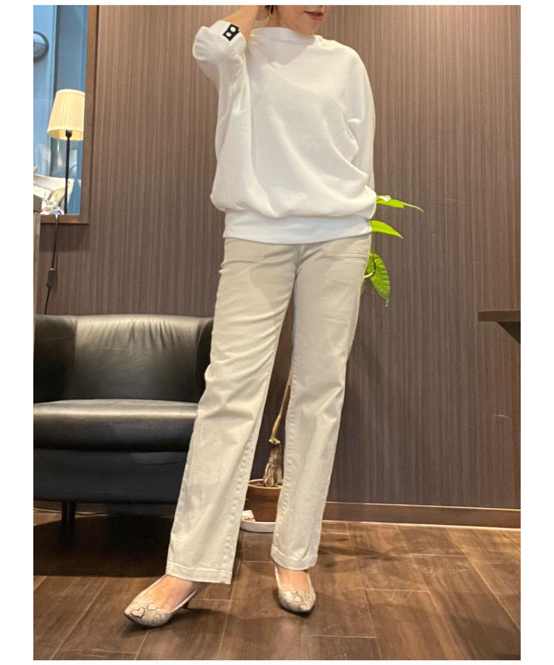 薄手綿ストレッチが夏にオススメ ストレートパンツ Petitluxe