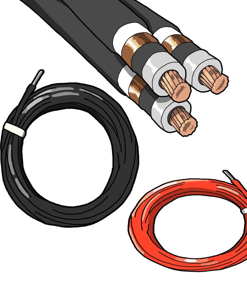 フリーイラスト ケーブル Cafejika Store ジカスト 電気主任技術者の為