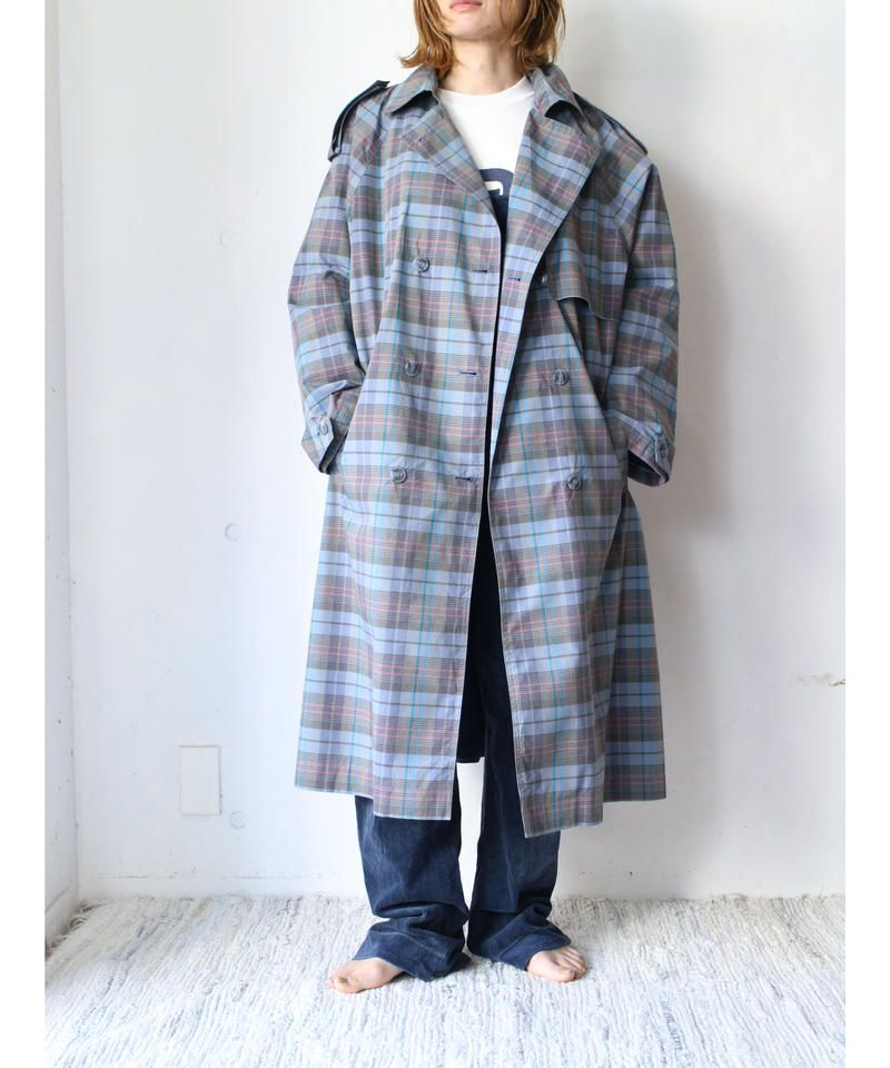 plaid trench coat