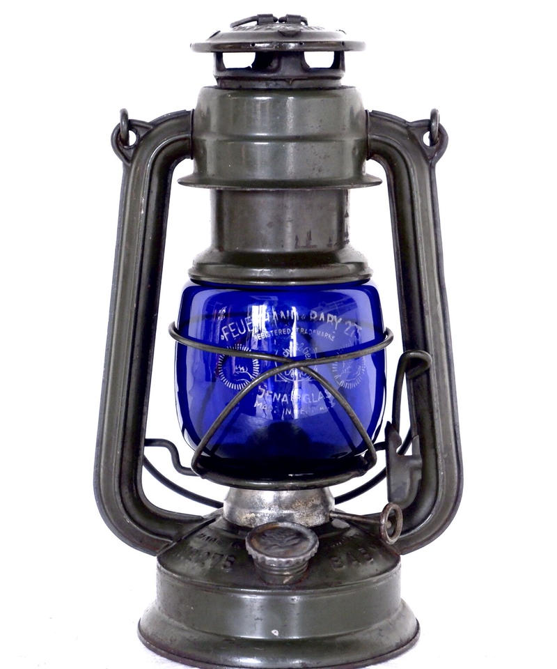 feuerhand No 275 BABY made in germany blue glas...