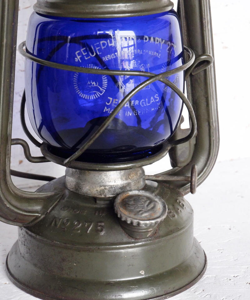 feuerhand No 275 BABY made in germany blue glas...