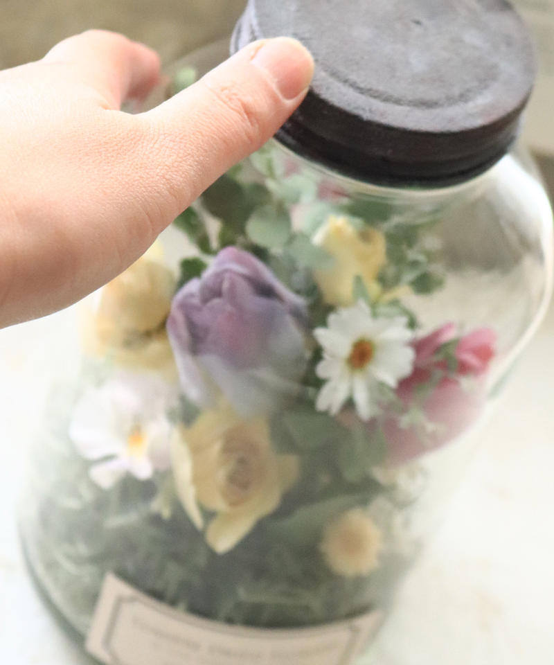 限定１点 春のドライフラワーボトル 大サイズチューリップ 薔薇 ルミエールドライフラワー