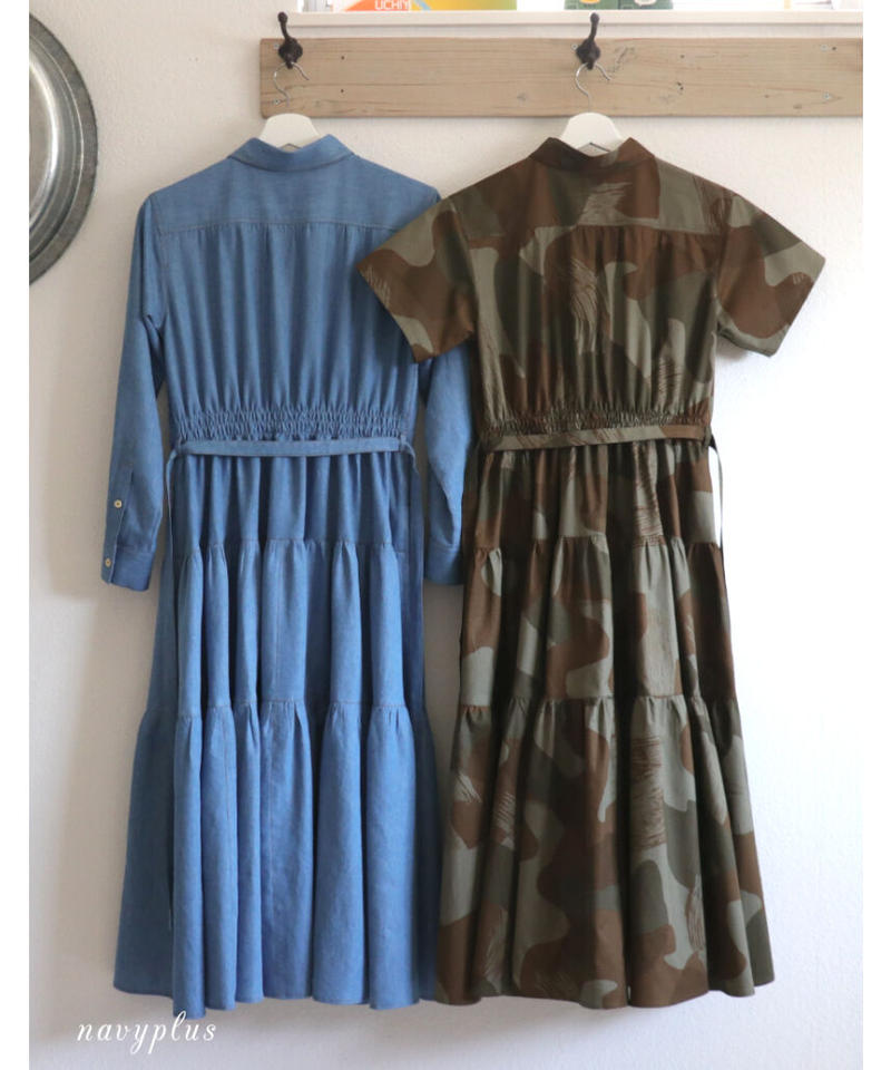 ティアードシャツワンピース 7号 A3ダウンロード用 型紙屋 Navy Plus