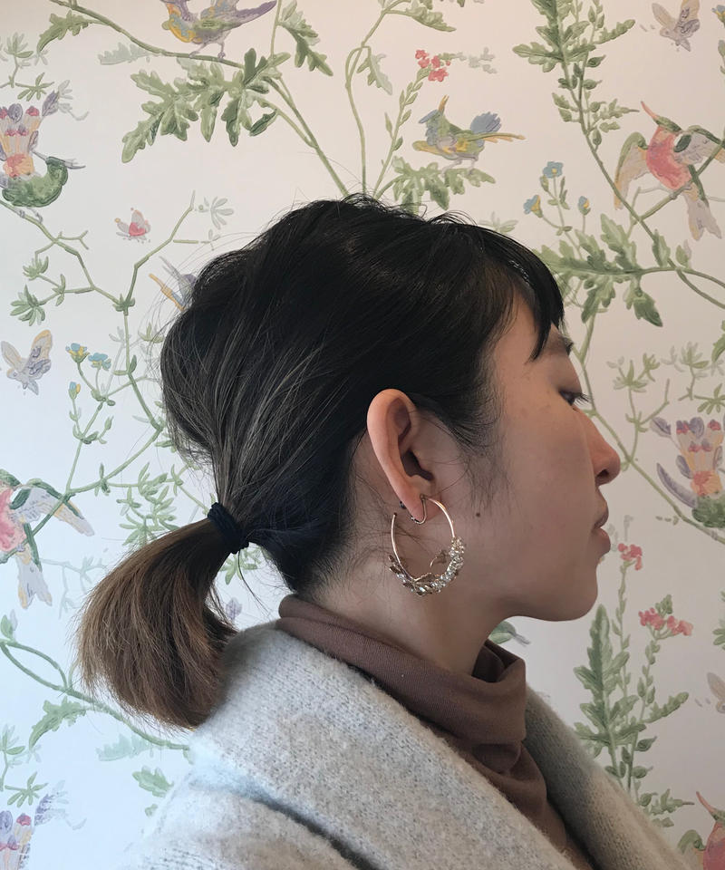 flua イヤリング タッチパネル 新品 イヤリング アネモネ 専用】flua 【may様 イヤリング