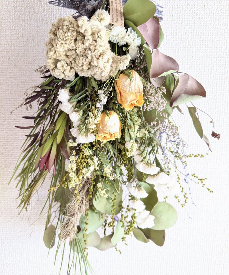 65 Off 送料無料 フレッシュポポラスとケイトウのドライフラワースワッグ フラワー ガーデン Ysn365 Com