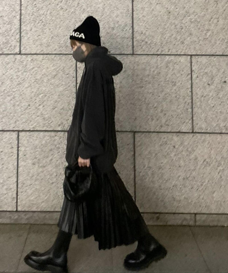 fake leather pleats skirt | ok.soon fake leather pleats skirt | ok.soon