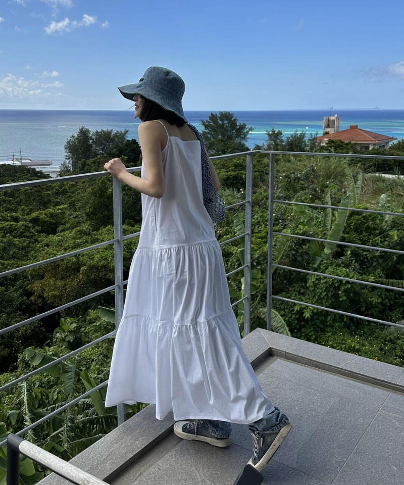 L´Or(ロル) Gather Tiered Dress サイズ交換OK レディース