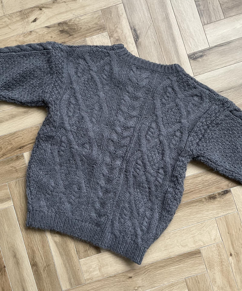 cable knit(gray,ecru) | ok.soon cable knit(gray,ecru) | ok.soon