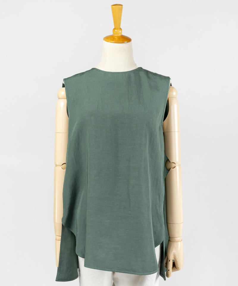 Sacra サクラ Viscose Linen Tumble Top ビスコースリネンタンブル