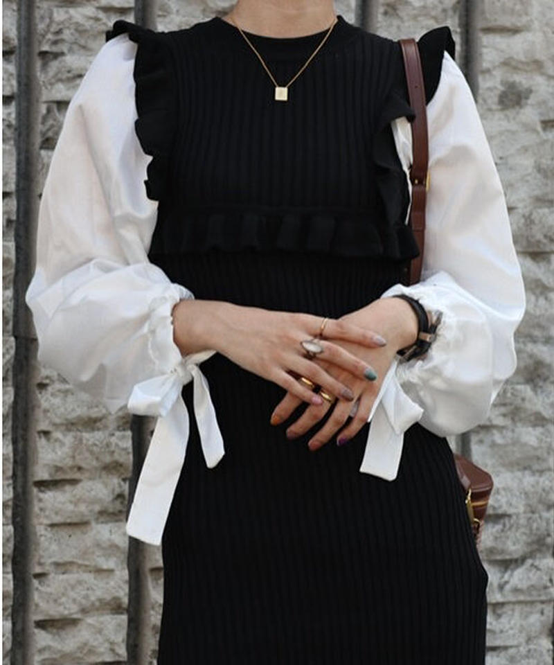 242 ニットフリルワンピース 再入荷なし O S I R I S